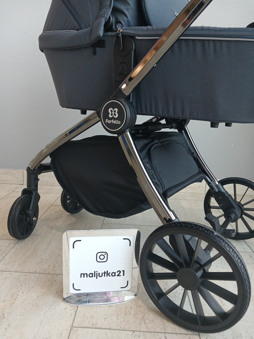 Коляска модульная  3в1 Baby shell (Dark Grey/Black chrome BBS-009)