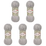 Пряжа Alize (Ализе) Alpaca Royal New / уп.5 мот. по 100 г, 250м, (21 серый меланж)