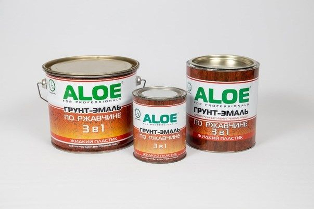 Грунт-эмаль "ALOE" по ржавчине 3 в 1 синяя 0.8 кг