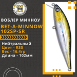 Воблер для рыбалки Pontoon21 Bet-A-Minnow 102SP-SR, 102мм, 16.4 гр., 0.3-0.5 м., цвет R30