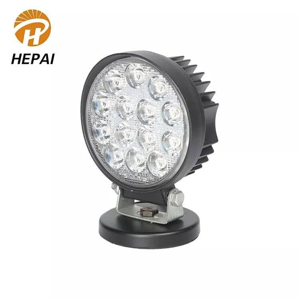 Светодиодный фонарь LED, круг, белый, 42Вт автомобильный 12в IP-68
