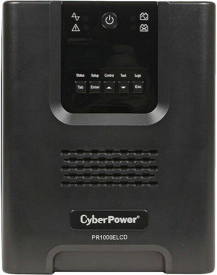 Источники бесперебойного питания (UPS, ИБП) CyberPower Источник бесперебойного питания CyberPower PR1000ELCD Line-Interactive 1000VA/900W USB/RS-232/EPO/SNMPslot (8 IEC С13)