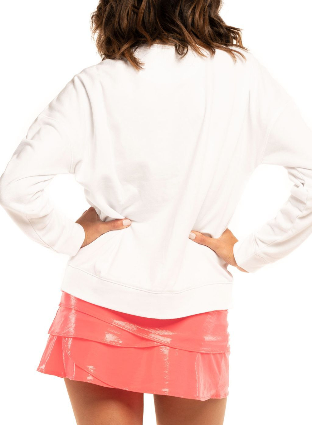 Женская Кофта теннисная Lucky in Love Core Signature Lucky In Love Pullover - белый