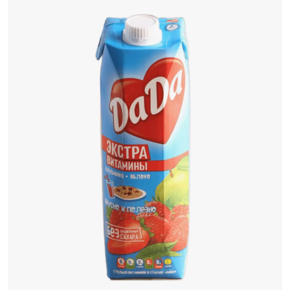 Сок натуральный Да Да клубника яблоко 0.95 л т\п