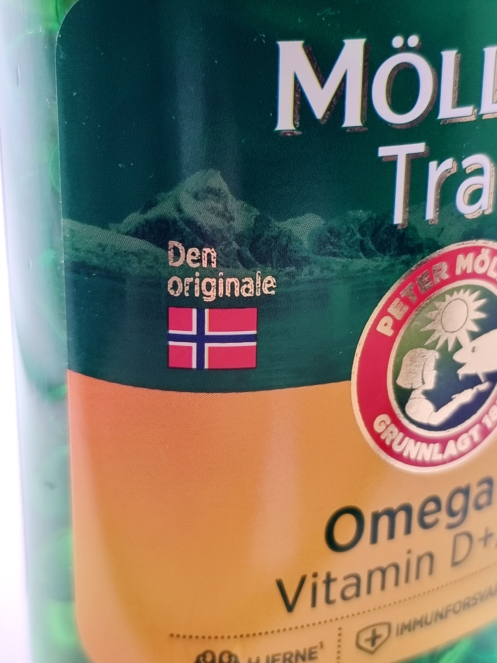 Moller Tran Omega-3 DHA и EPA, витамины D +A+E. 160 капсул (Норвегия)