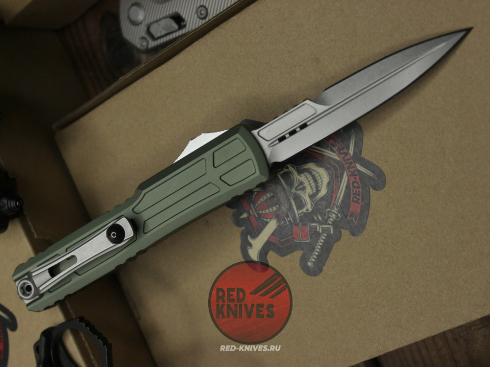 Нож Microtech Ultratech EX-ZBP Gen III Green - клинок байонет, зеленая рукоять