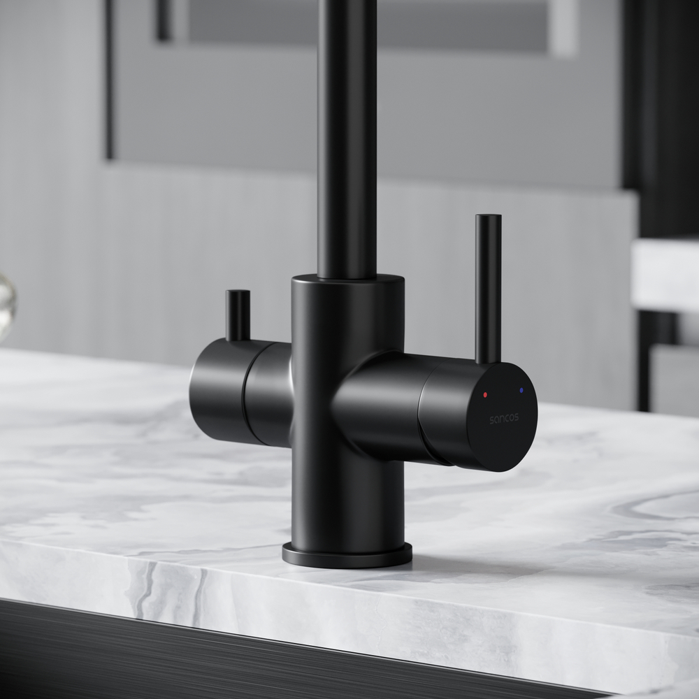 Смеситель для кухни Sancos Vela с краном для фильтра, черный матовый, SC4013MB, арт. SC4013MB