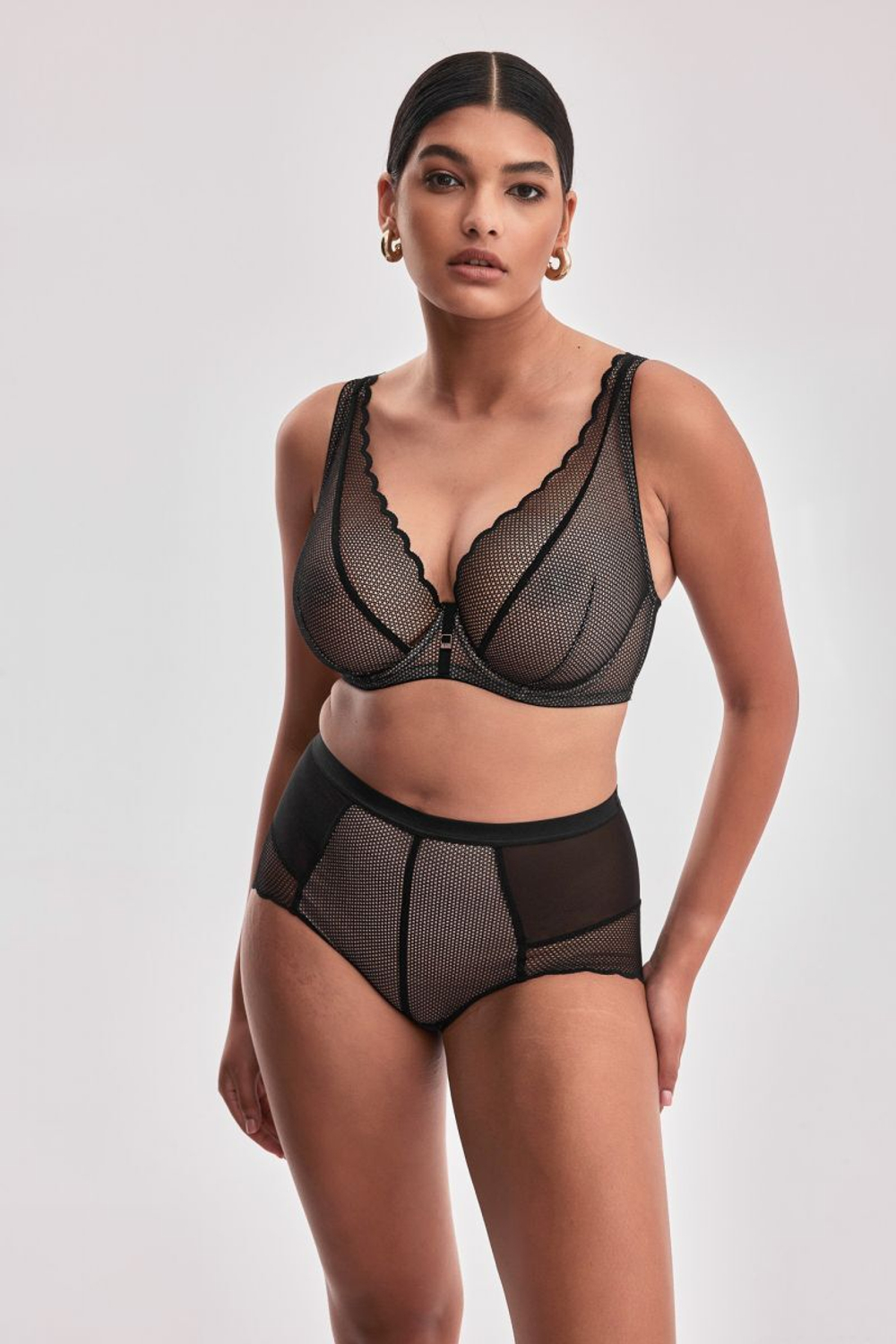 Черный бюстгальтер-бралетт с мягкими чашками +size Chita (Размер: 90F) (Цвет: черный)
