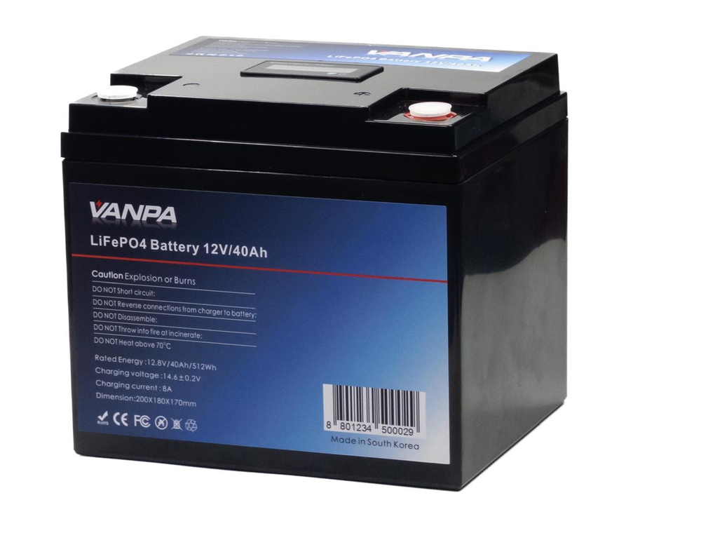 Аккумулятор Lifepo4 VANPALIFE 12V 40Ah (12V 40A)