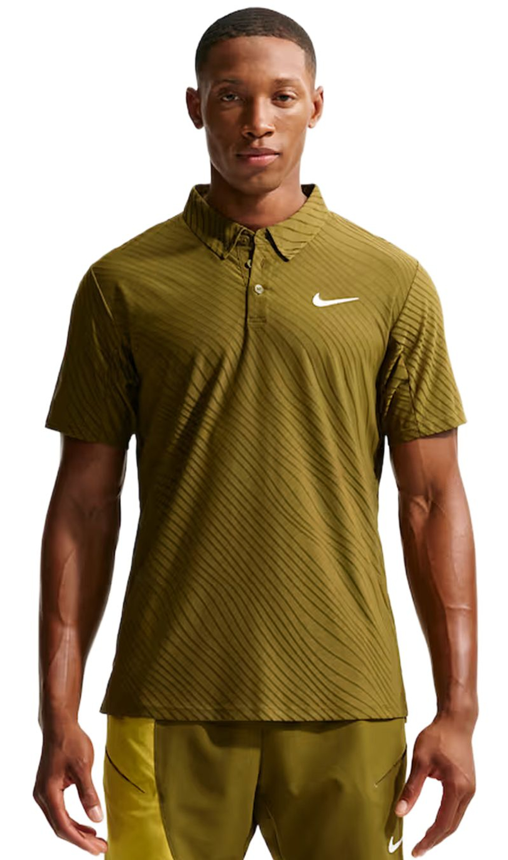 Теннисное поло Nike Court Slam Advantage Sinner - olive flak/white