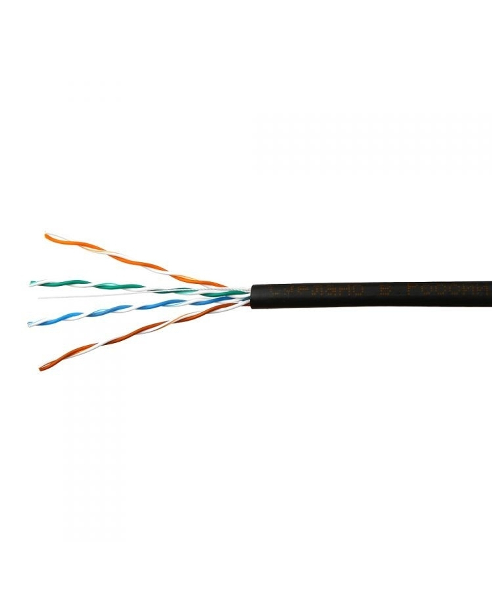 SkyNet Кабель UTP outdoor 4x2x0,51, медный, FLUKE TEST, кат.5e, однож., (305м) box, черный [CSP-UTP-4-CU-OUT]