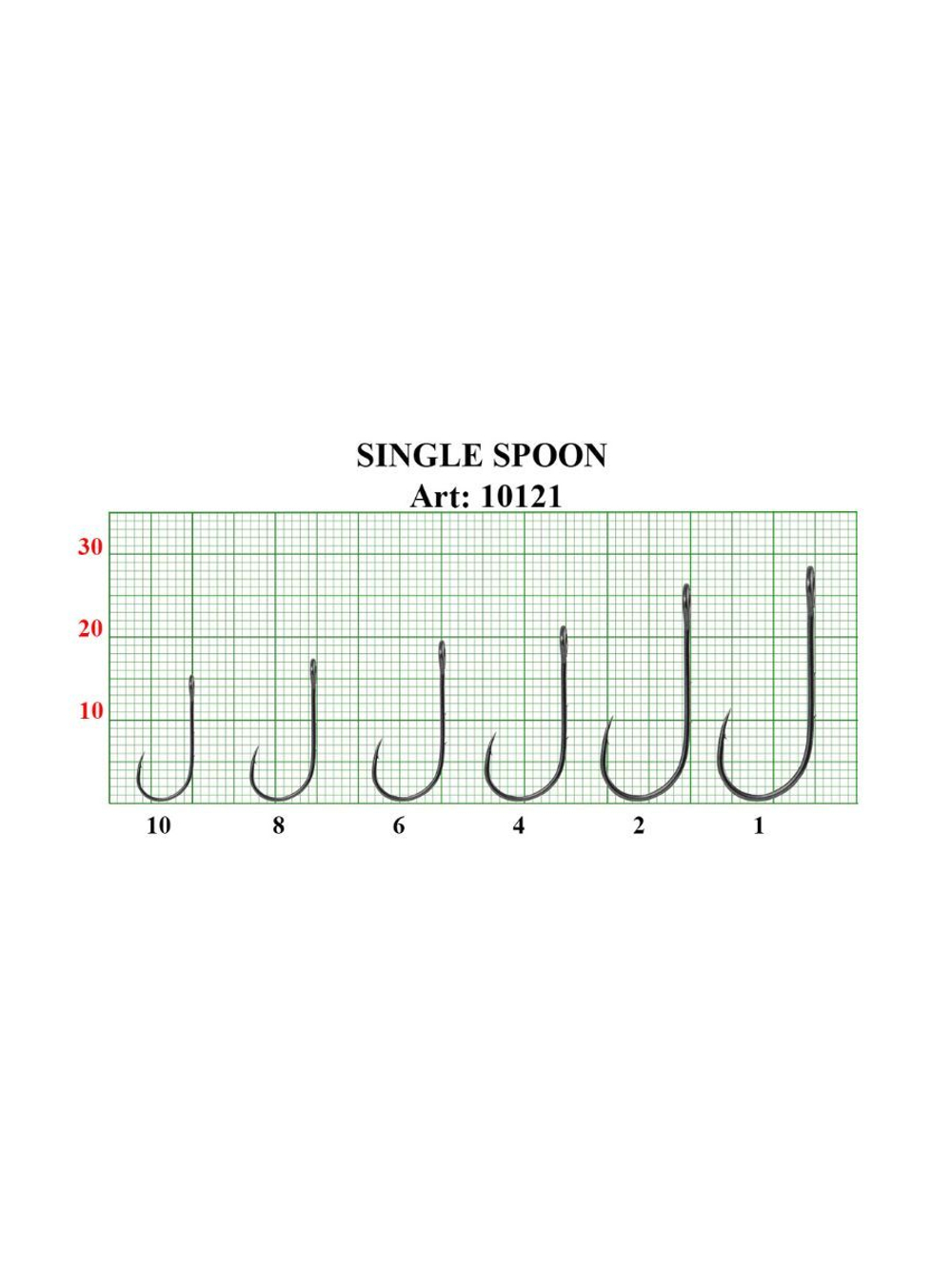 Крючок рыболовный SINGLE SPOON BAITHOLDER с БОЛЬШИМ ухом 10121 №8