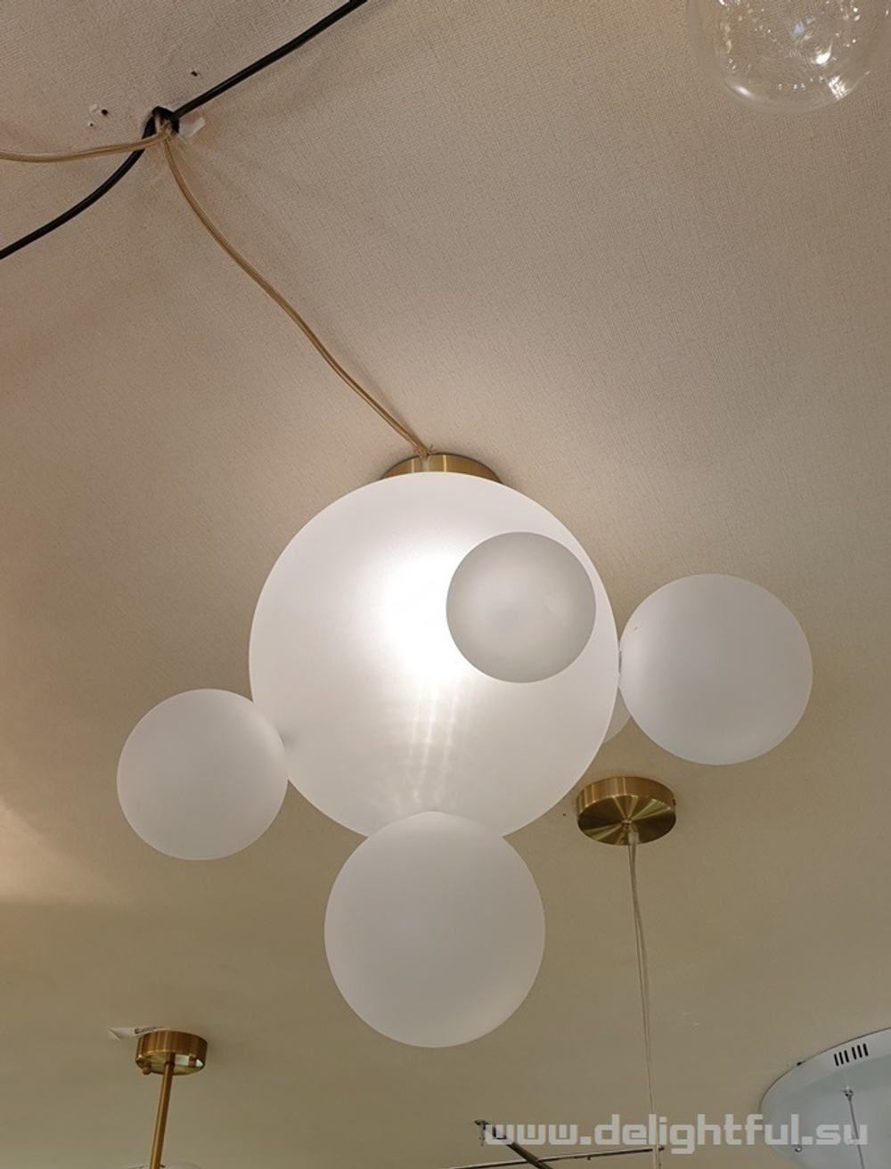 Bolle  3 lamps chandelier   by Giopatto