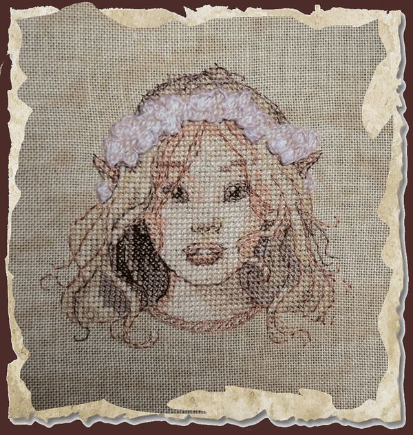 Набор для вышивания нитками Nimue, Eveil d'une Fae (Пробуждение феи), 9,5х9 см