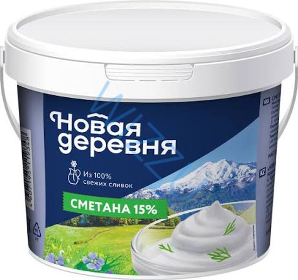 Сметана Новая деревня 15% 700г