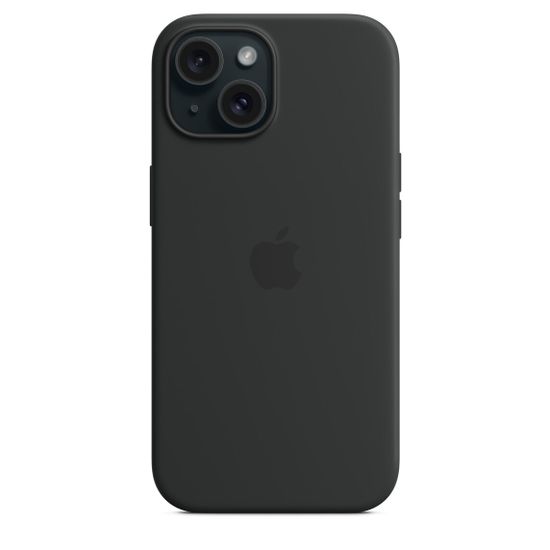 Чехол Silicone Case MagSafe для iPhone 15 Черный