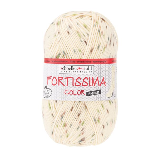 Пряжа Austermann (Аустерманн) Fortissima Color 6-fach Tweed-Effekt / уп.5 мот. по 150 г, 410м, бежевый