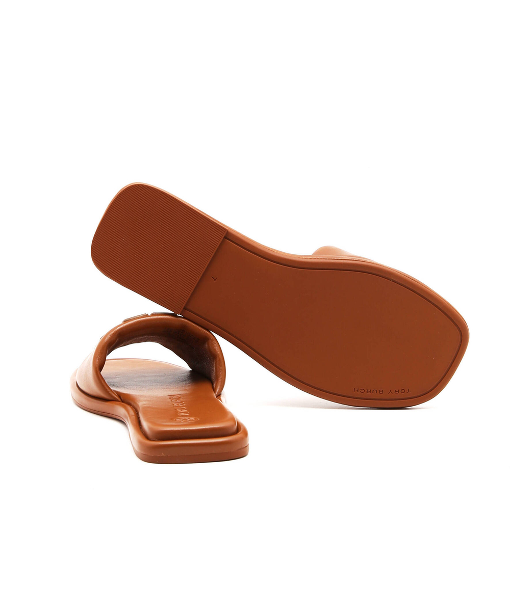 Кожаные шлепанцы TORY BURCH - светло-коричневый(79985)