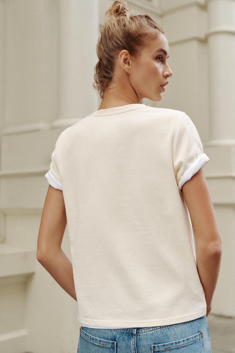 ХЛОПКОВАЯ ФУТБОЛКА В СТИЛЕ РУСТИК — ZARA
