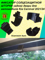 Фиксатор солнцезащитной шторки задней двери для автомобиля Kia Carnival 2021-2024 (комплект 4шт.)