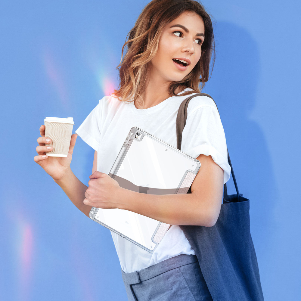 Чехол книжка розового цвета от Dux Ducis для iPad 7, 8, 9, (10.2), iPad Air 3, iPad Pro 10.5 (2017), серия Unid Series Case