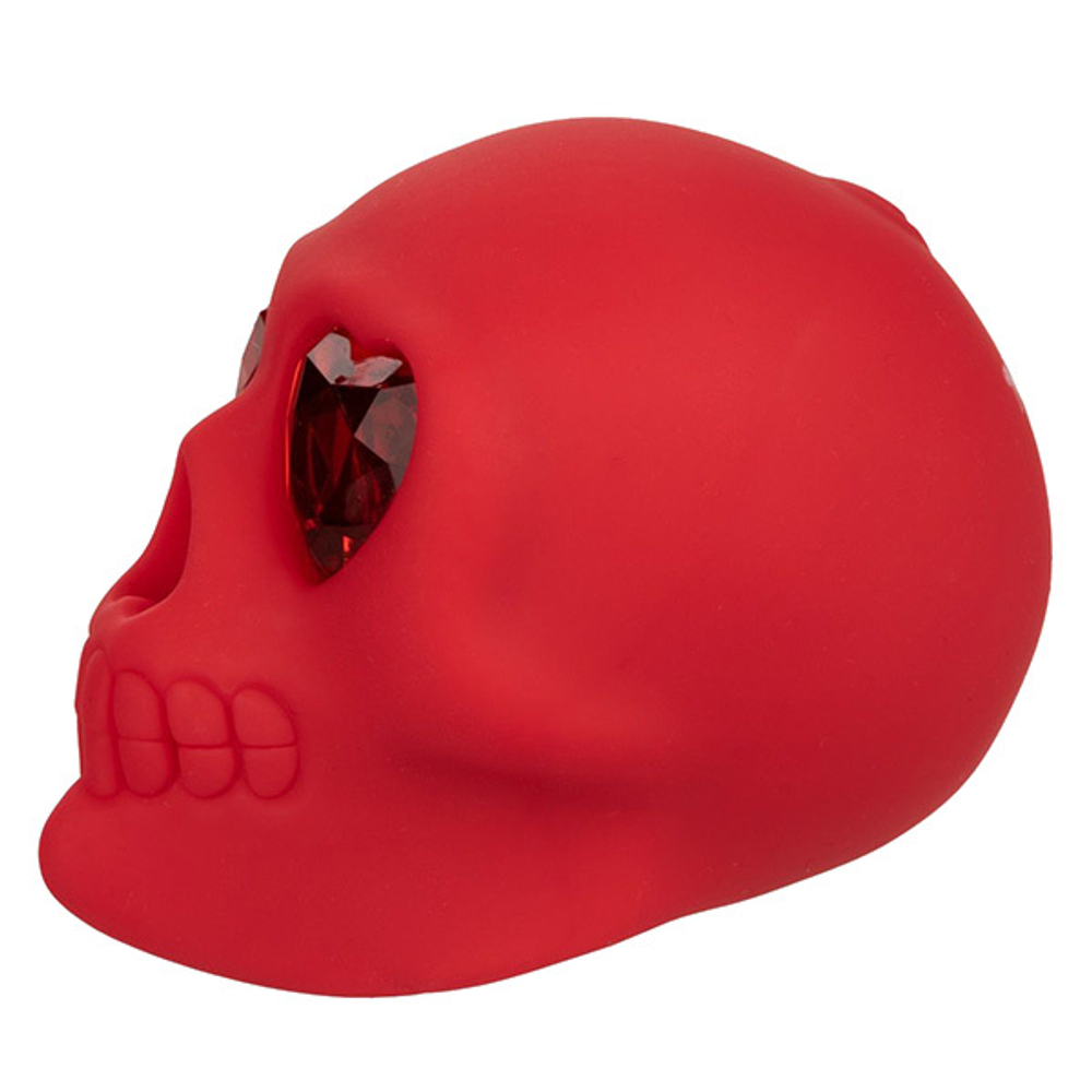 Красный вибромассажер в форме черепа California Exotic Novelties Bone Head Handheld Massager SE-4410-06-3