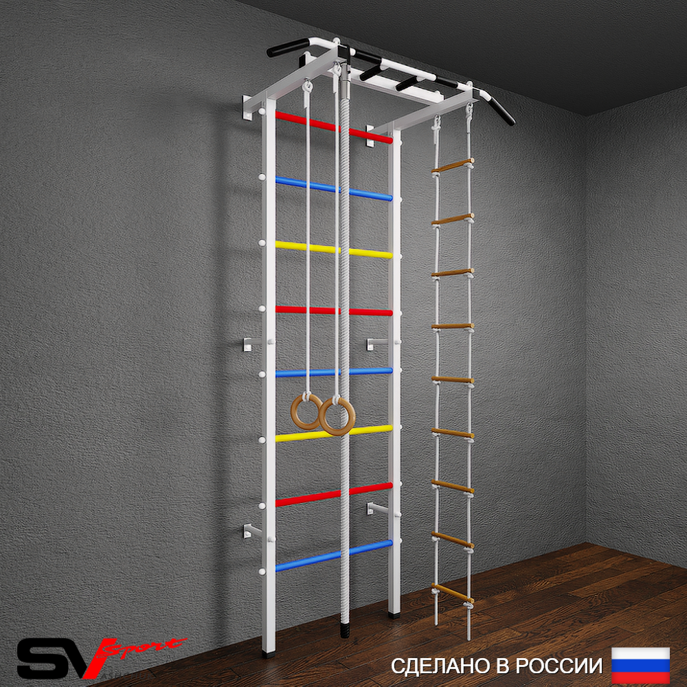 кШведская стенка Sv Pro 801 (Турник Pro/Канат/Кольца/Лестница)
