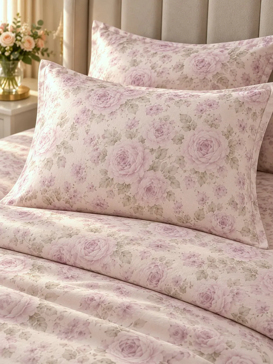 Gelin Home КПБ 6 пр. ROSE пыльная роза пододеяльник 200*220, простынь 240*260, наволочки 50*70 2шт, декоративные наволочки 50*70 2шт GLNN603 — фото 8