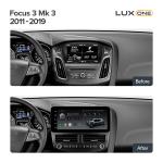 Магнитола для Ford Focus 3 2011-2019 - Teyes LUX ONE ROUND монитор 12.3" 2K QLED на Android 10, Быстрая, CarPlay, 4G SIM-слот