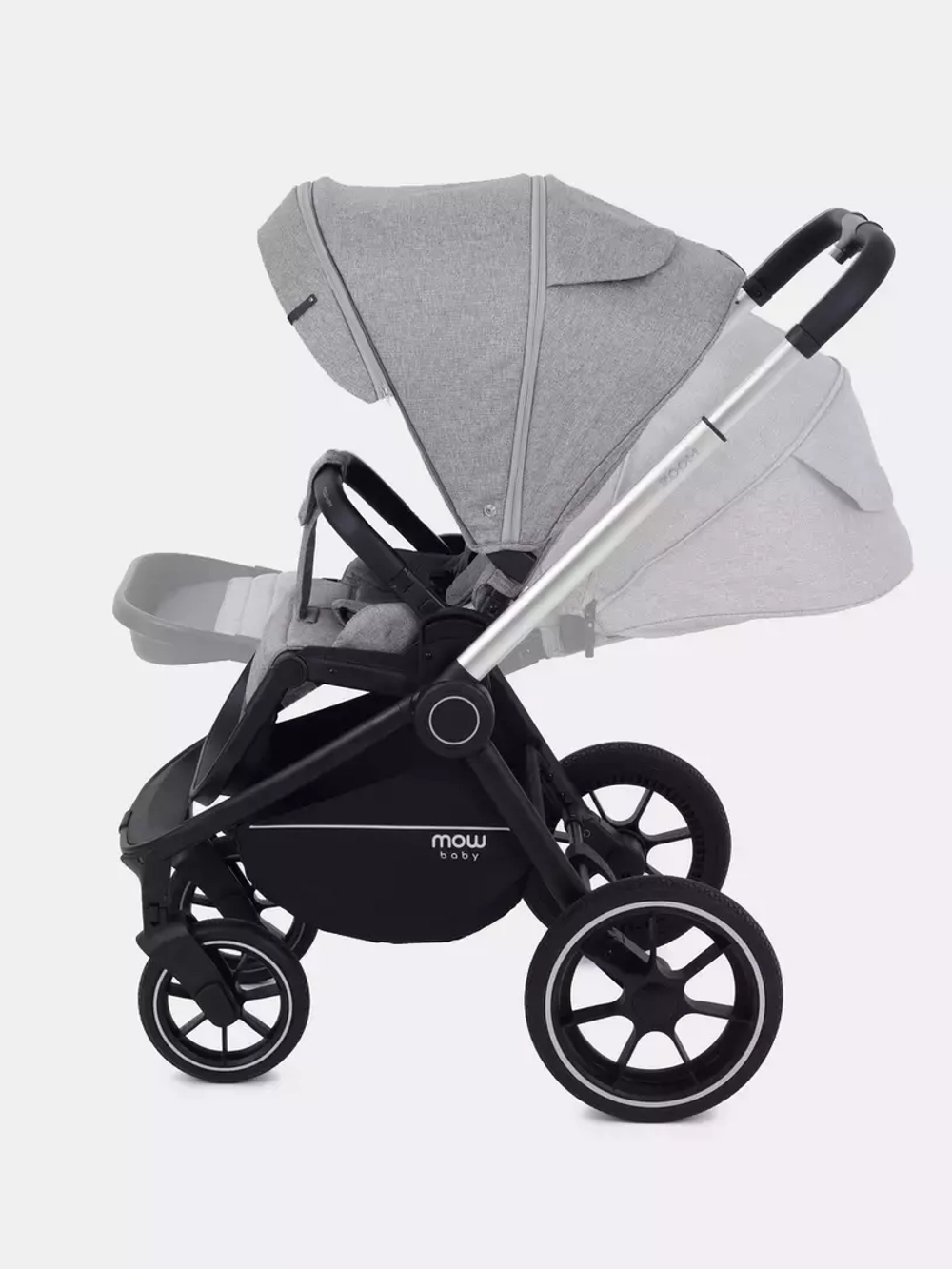 Коляска детская MOWBaby "ZOOM"PU (2в1) RA086 Silver Beige