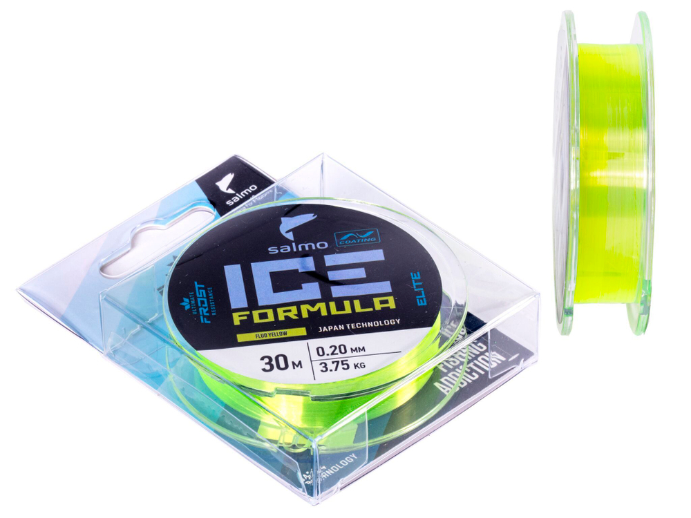 Леска монофильная зимняя Salmo Elite ICE FORMULA Fluo Yellow 030/010