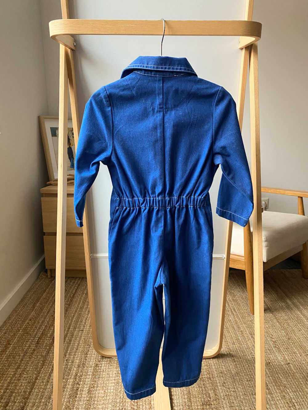 Новый джинсовый комбинезон Petit Bateau, 98