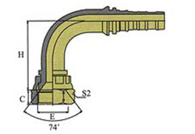 Фитинг DN 38 JIC (Г) 1.7/8 (90) Interlock