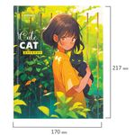Дневник 1-11 класс 40 л., твердый, BRAUBERG, глянцевая ламинация, "Девочка и кот", 107166