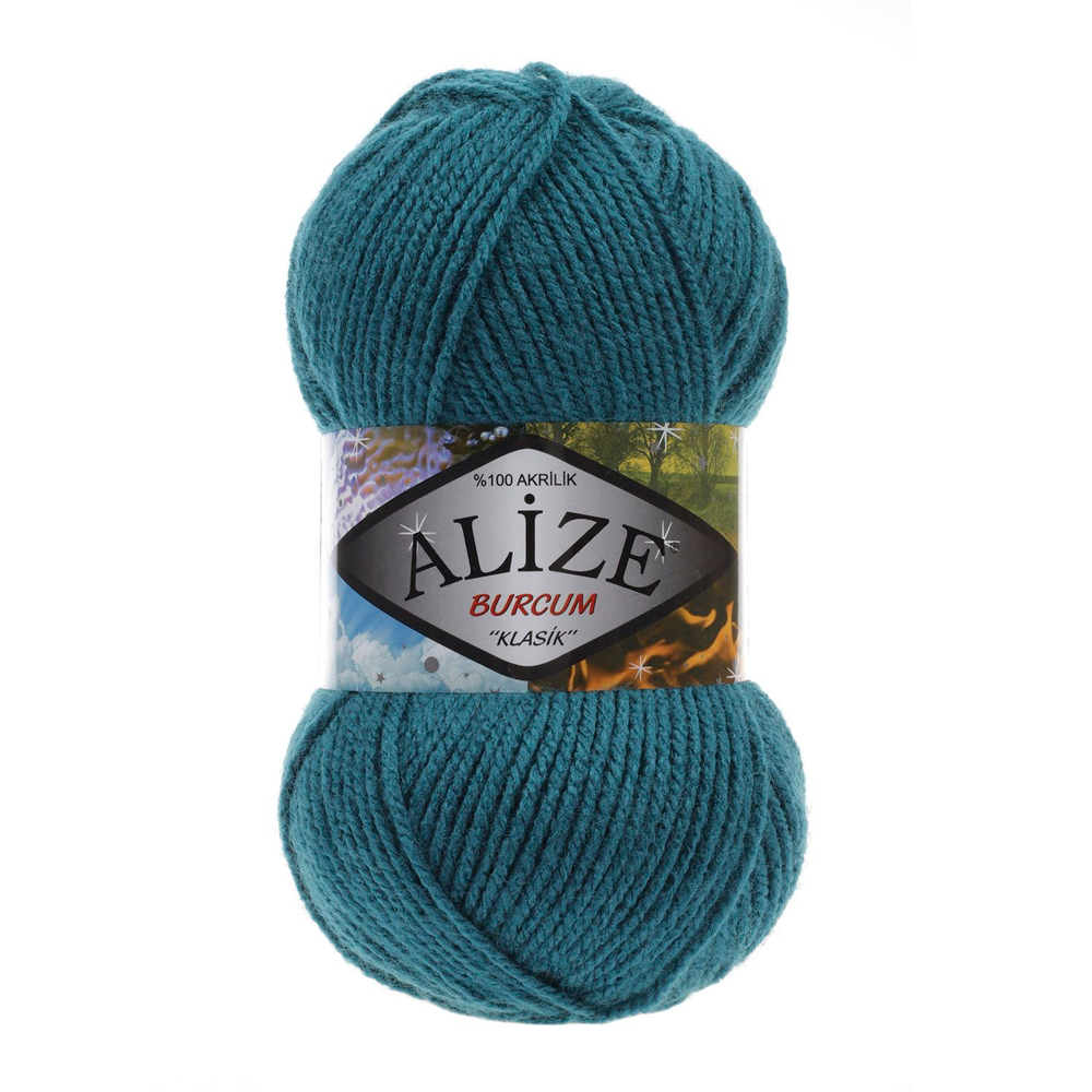 Бурджум классик (Burcum klasik) пряжа Alize 100%акрил 5х100г/210м (212 петрольный)
