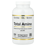 California Gold Nutrition, Total Amino с витамином B6 и смесью 20 аминокислот, 240 вегетарианских капсул