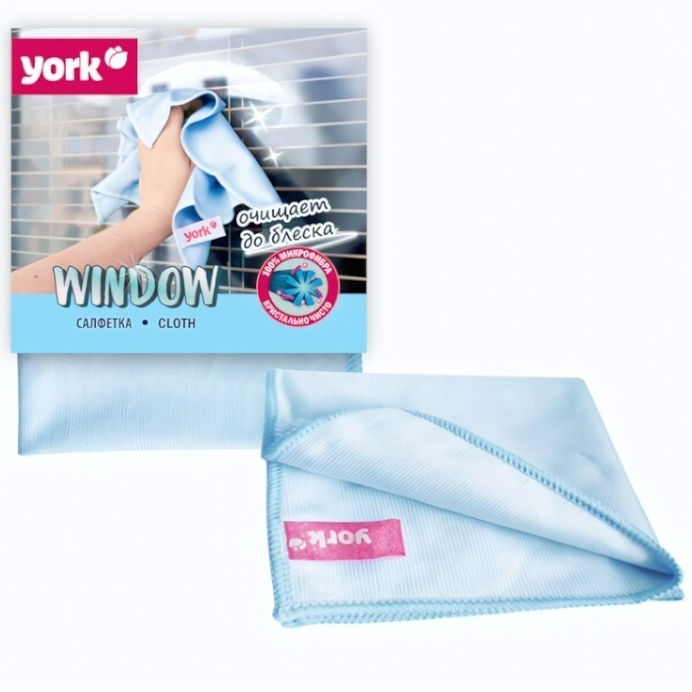 Салфетка из микрофибры для окон (30х30 см) YORK