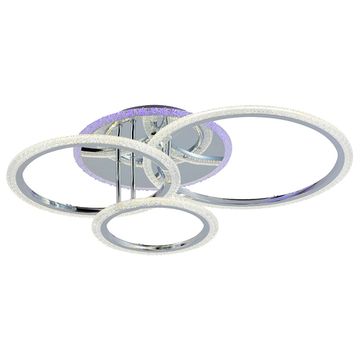 Потолочный светодиодный светильник LED 90W+7W 3000К-6000К RGB 8086/3 CHR хром Profit Light