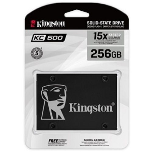 Жесткий диск SSD 2.5" 256Gb Kingston KC600, 550/500MBs, 80000 IOPS, TLC 3D NAND, SATA-III (SKC600/256G)
