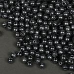 Бусины пластик (перламутр) ⌀4 мм, цв.029 серый, уп.50г (1500 шт), Magic4Hobby