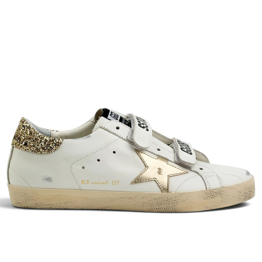 Women’s Old-School With Gold Star in Laminated Leather