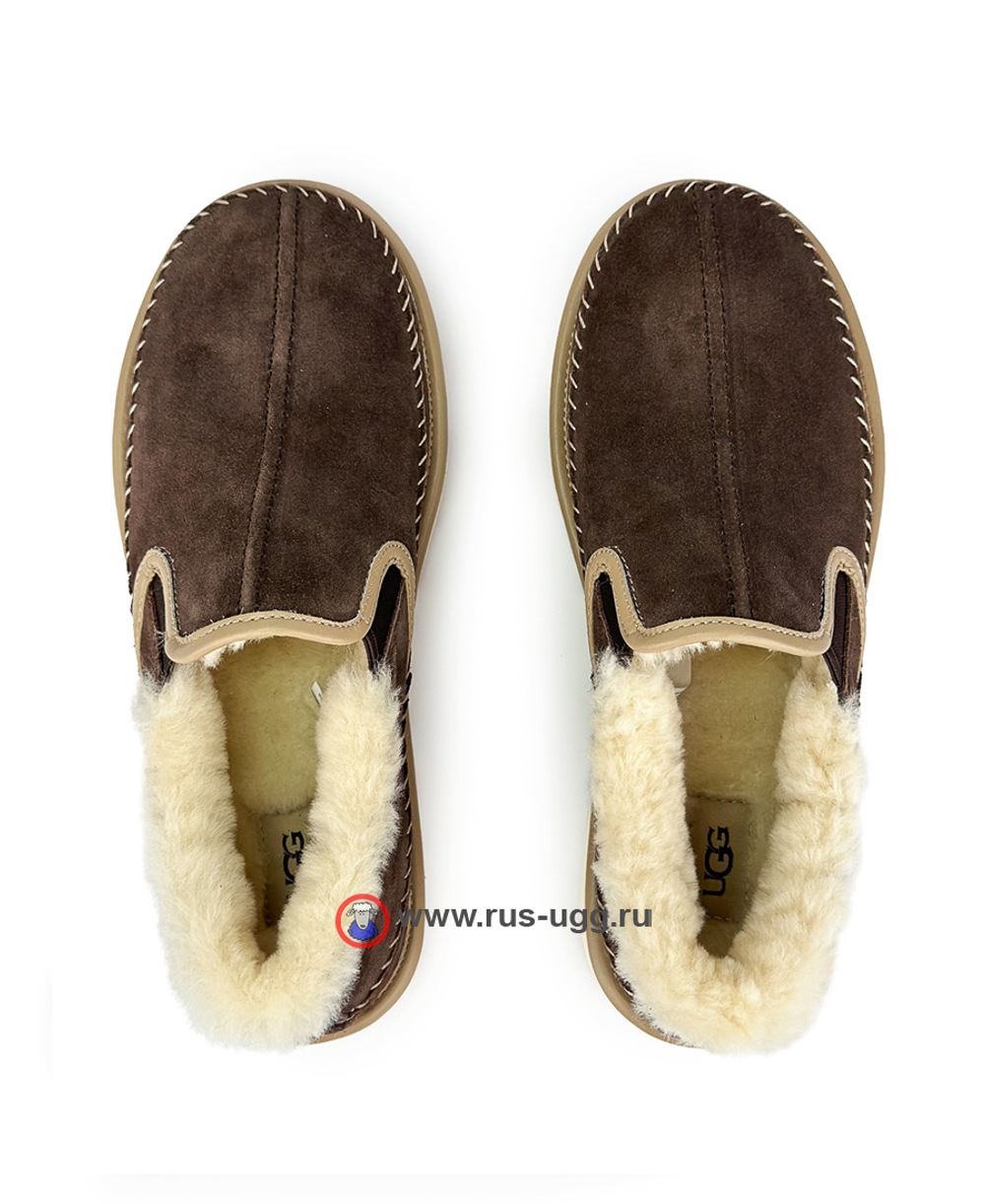 MEN'S STITCH SLIPPER - Chocolate