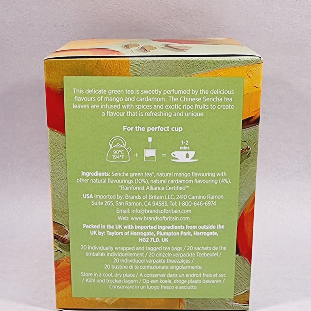 Чай зеленый TAYLORS "MANGO & CARDAMOM" 20 пакетиков 30 г (из Финляндии)