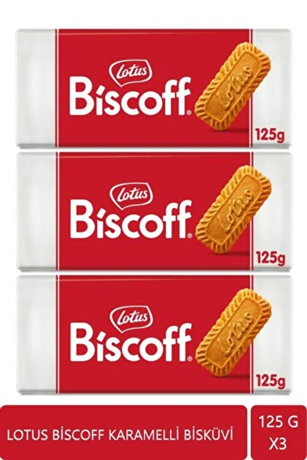 Lotus Biscoff — карамелизованное печенье, 125 г × 3 - Lotus