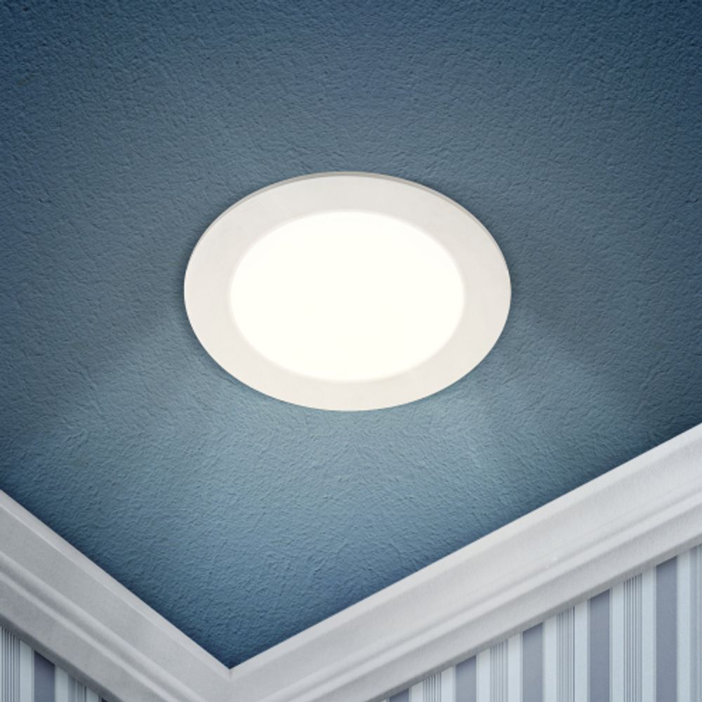 Светильник светодиодный встраиваемый Даунлайт ЭРА LED 1-12-4K/LM Slim панель 12Вт 4000К круглый | Downlight