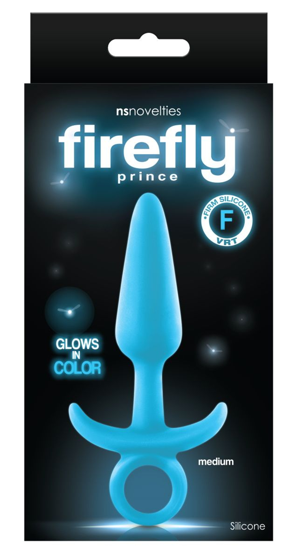 Голубая анальная пробка Firefly Prince Medium - 12,7 см. (Цвет: голубой)