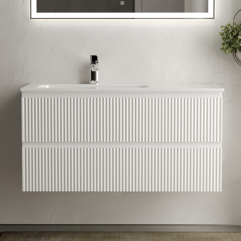 Тумба подвесная под раковину Sancos Snob R левая, Bianco 995х445х500, арт. SNR100LW