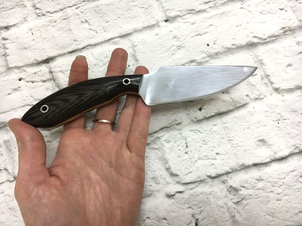 Цельнометаллический нож F7, сталь 95Х18, Венге