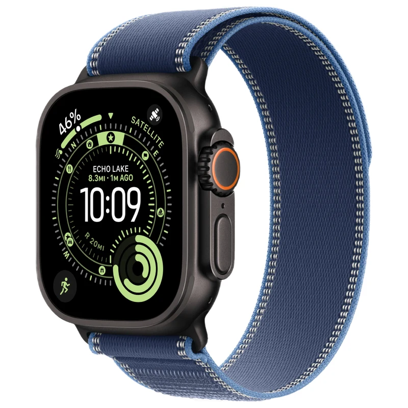 Умные часы Apple Watch Ultra 3, 49 мм, Natural Titanium, ремешок Blue Trail Loop M/L
