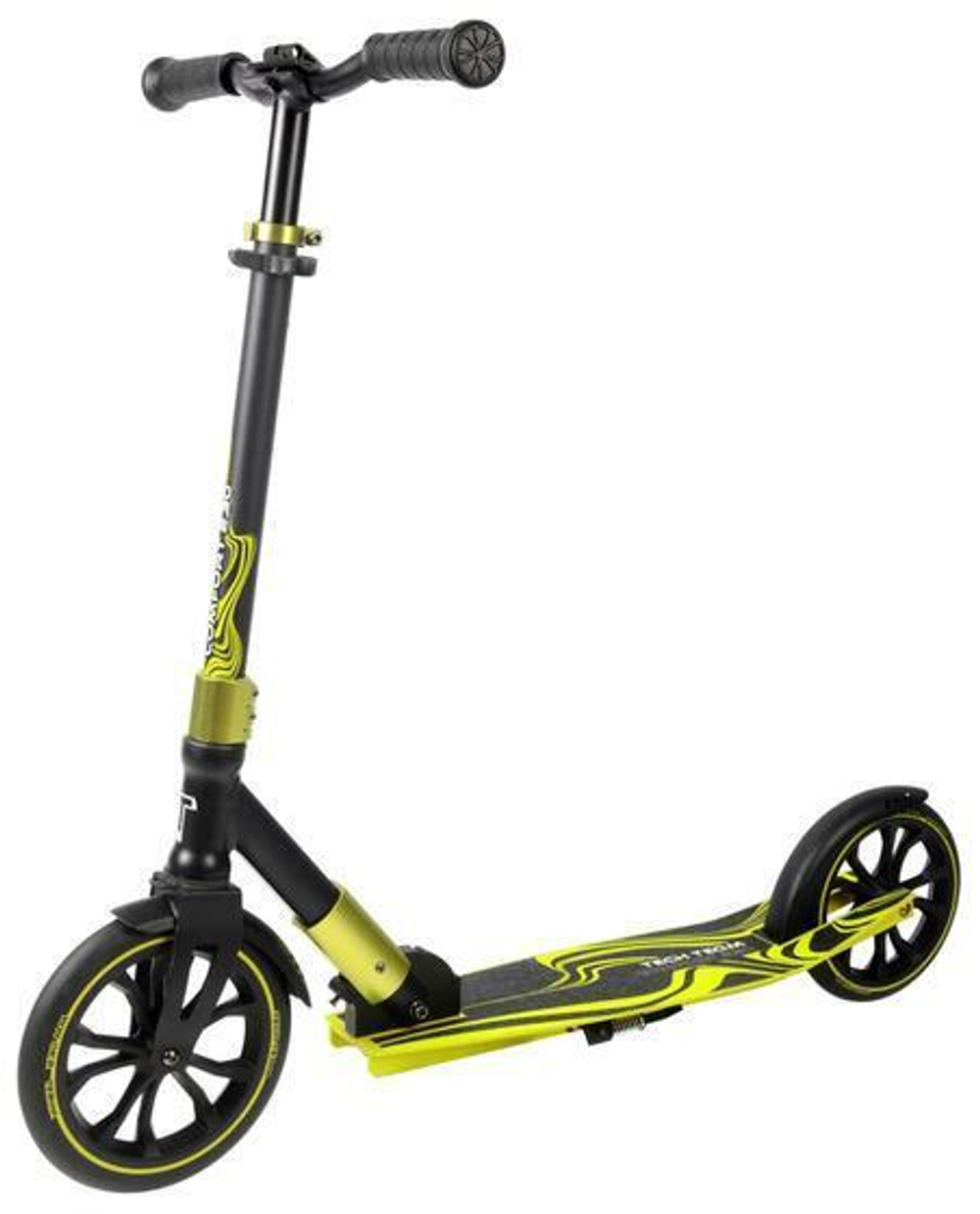 Самокат Tech Team Comfort 230R black/green 1/2 чёрный/зелёный